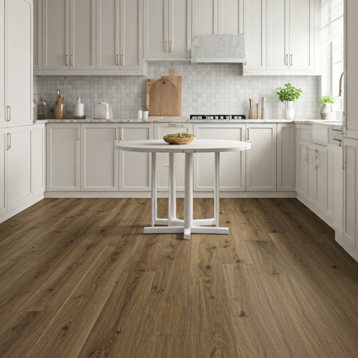 Luxury vinyl flooring in kitchen